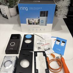 Ring Video Doorbell Camera 2 Wire Free With Accessories 
