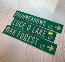 Authentic Retired Double Sided Reflective Street Signs