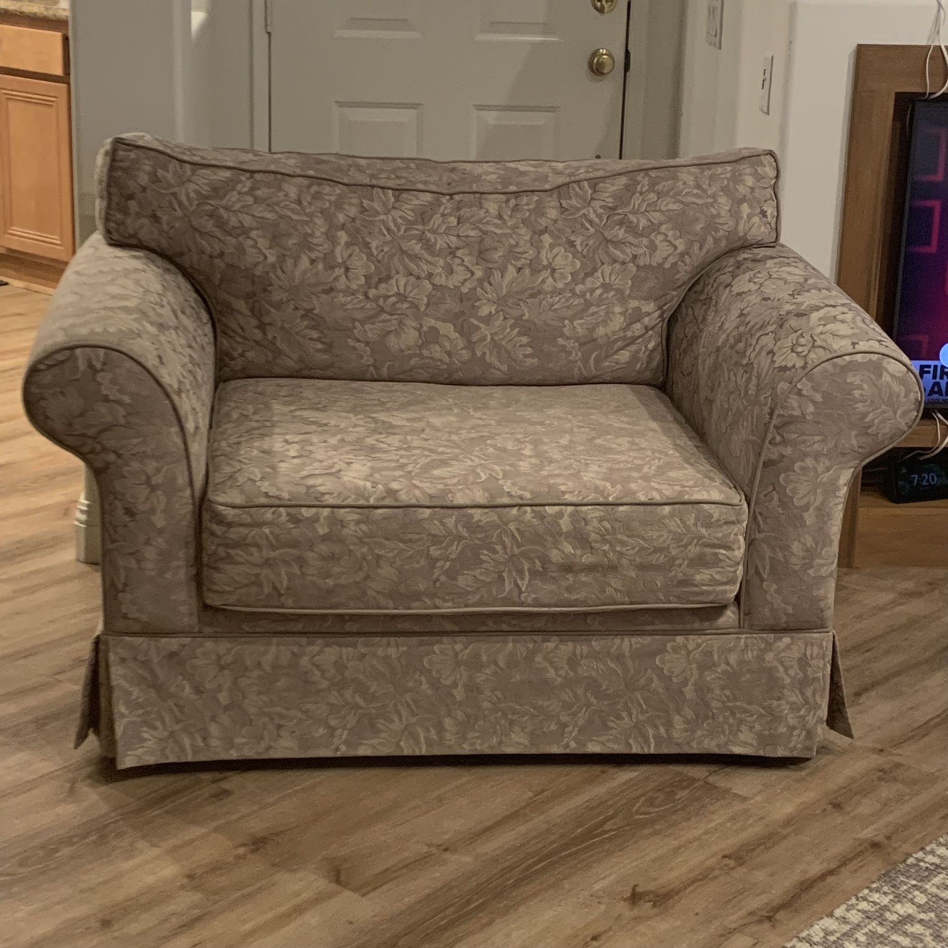 Oversized Beige Armchair