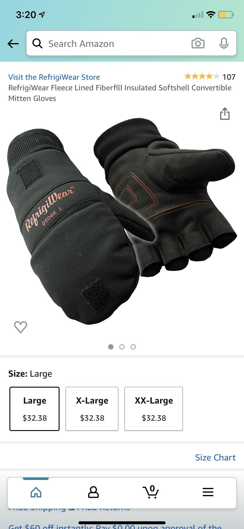 RefrigiWear Mitten Gloves