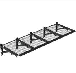 Garage Storage and Organization System Shelves Black Metal Floating Adjustable Wall System Shelf
