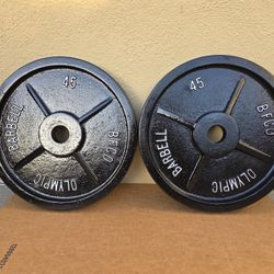 45 LB OLYMPIC WEIGHT PLATES