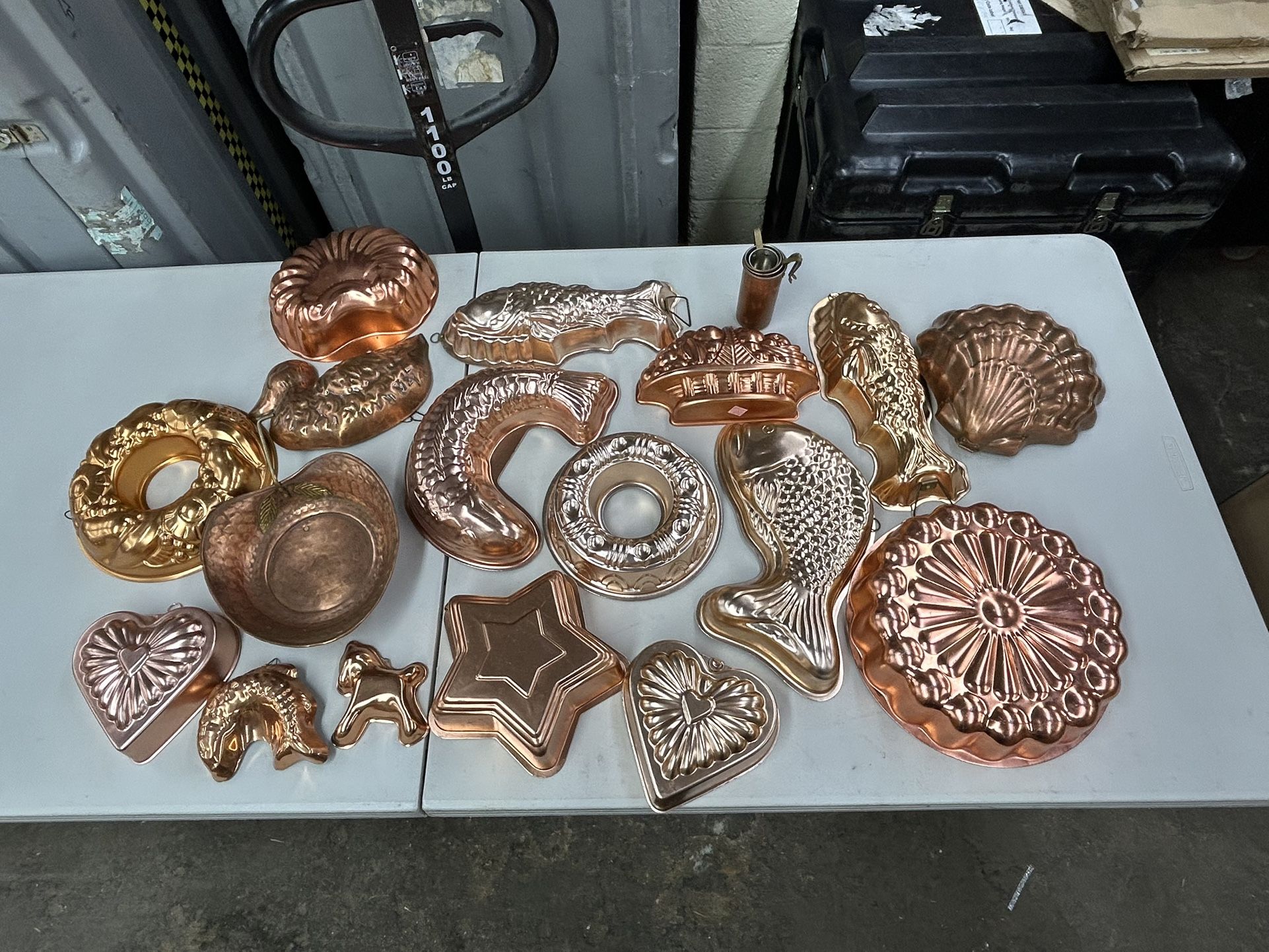 Copper Tin Molds Vintage