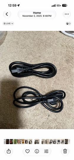 Black AC Power Cords – Lot of 2