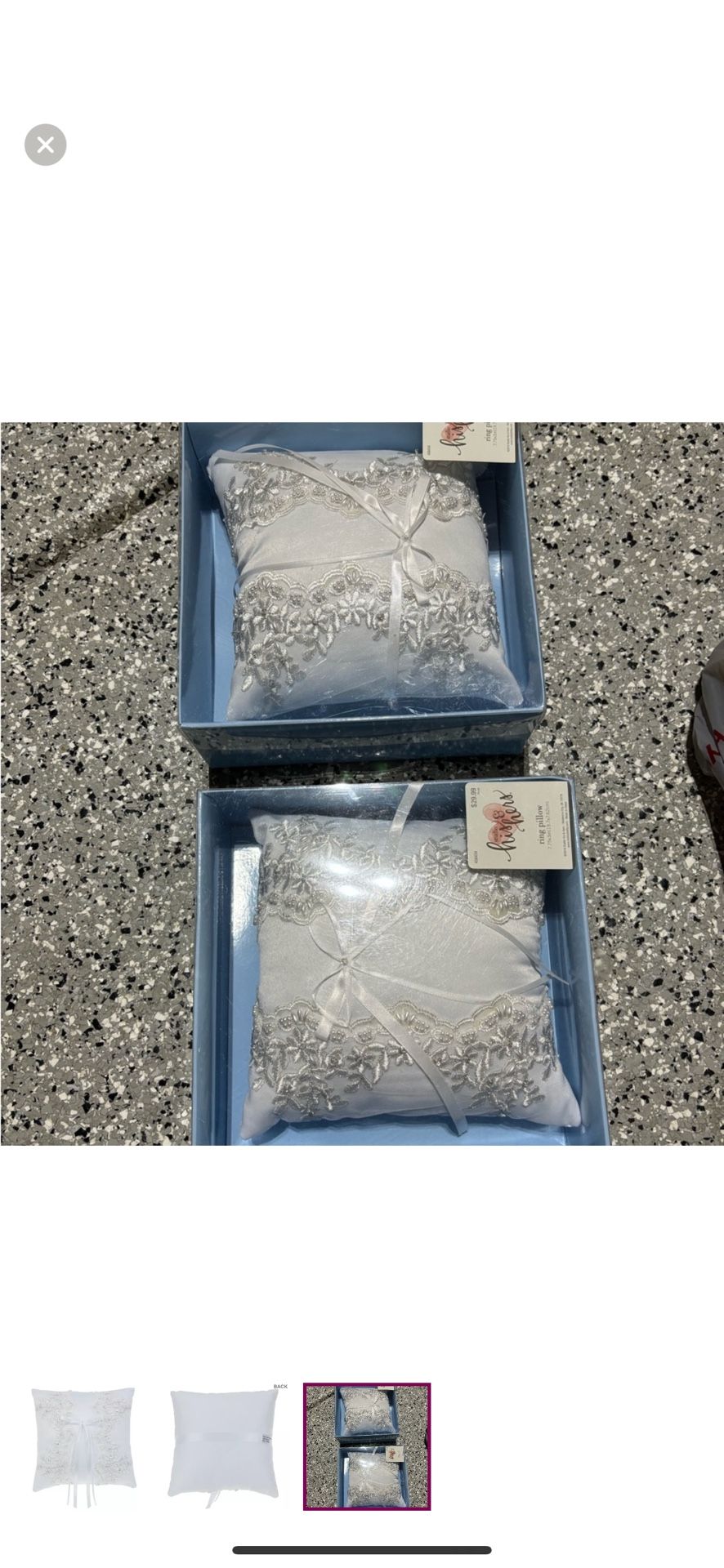 Hobby Lobby His & Hers Ring Bearer Pillows