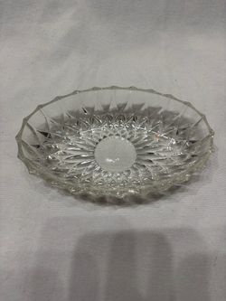 Vintage Oval Crystal Serving Dish