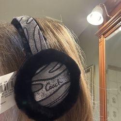 Coach vintage Black /Silver /Gray Earmuffs