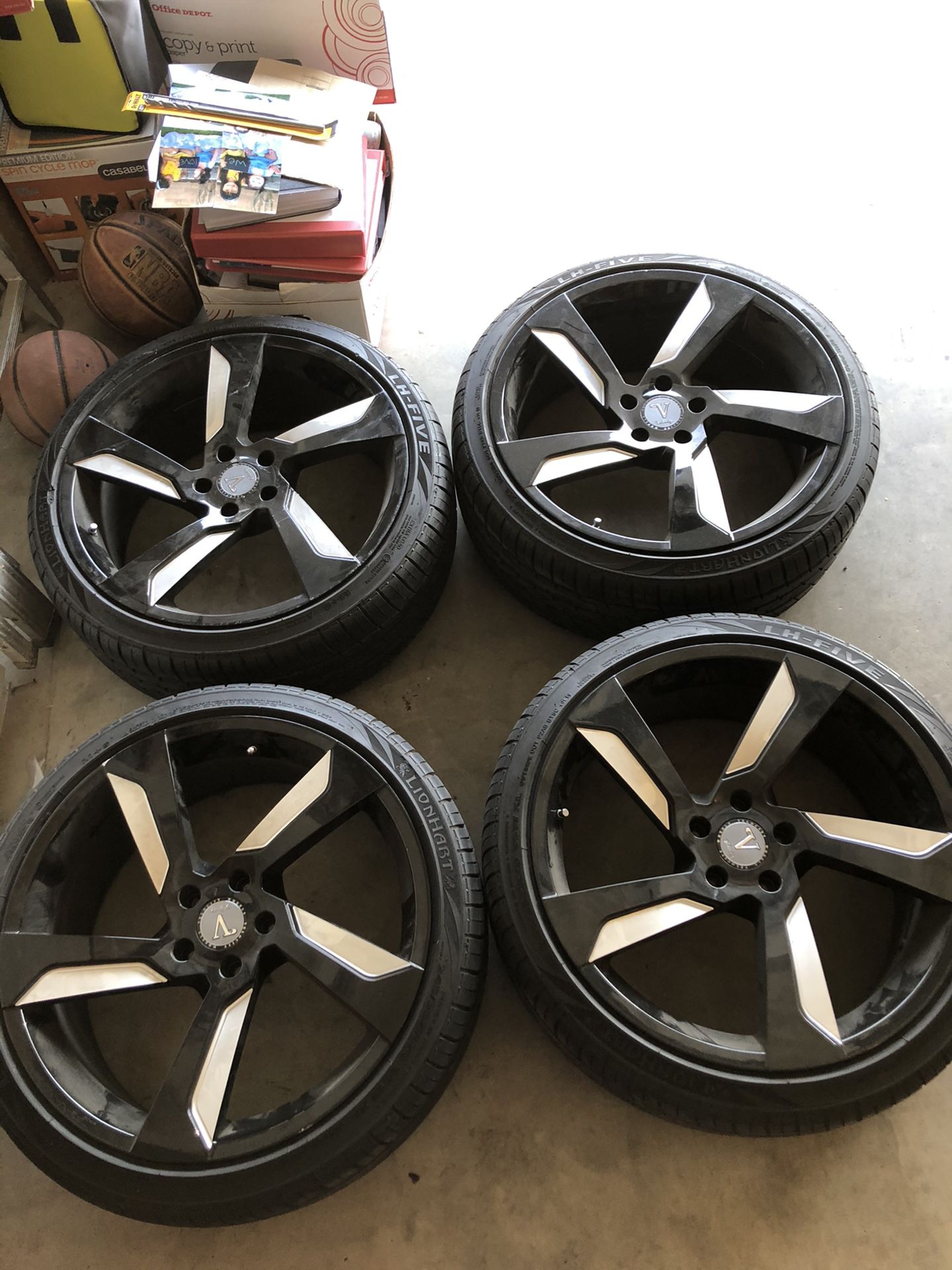 Rims with BRAND NEW TIRES