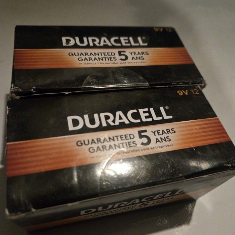 Sealed 9 V Duracell Boxes