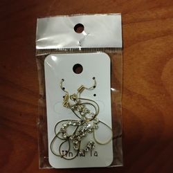 Gold Plated Faux Diamond Earrings 