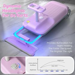 Brand New Portable Go Kart, 12v Kids Ride on Race Car, 5 Speeds Available, Cleaning Go Kart for 3-8 Years, Electric Ride on Wiggle Car for Kids, Kids 