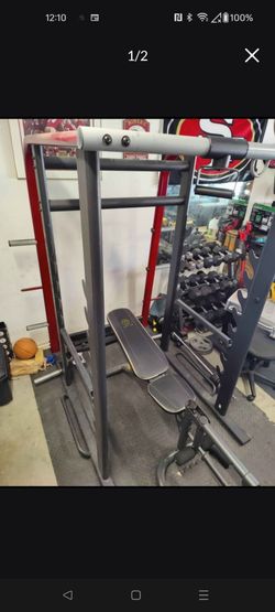 Bench/Squat Power Cage With Olympic Bar