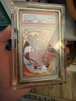 2023 ONE PIECE OP05 1ST ANNIVERSARY ODA SIGNATURE #012 MONKEY D. LUFFY PSA 10