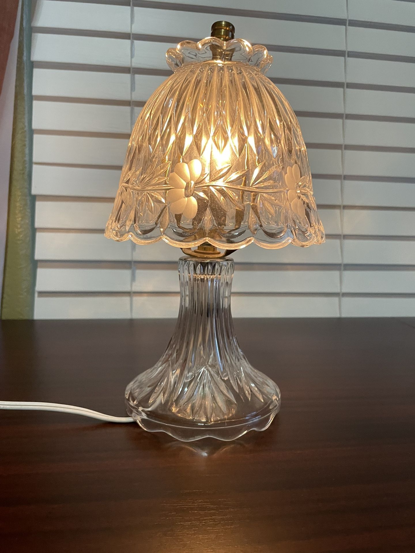 Vintage Princess House Heritage Lead Crystal Lamp