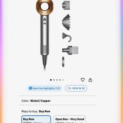 New Dyson Blow Dryer