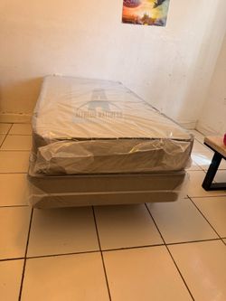 NEW TWIN SIZE 38x75” MATTRESS AND BOX SPRING-2pcs