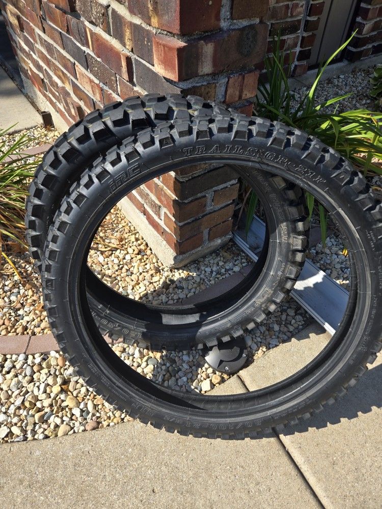 80/100/21 & 120/80/18 Irc Motorcycle Tire Set