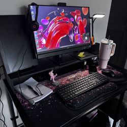 Computer Desk & Chair with Small 12inch Monitor 