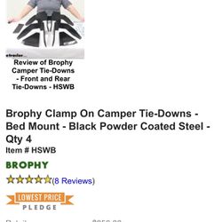 Brophy Heavy Duty rv camper Tie Down 4pc