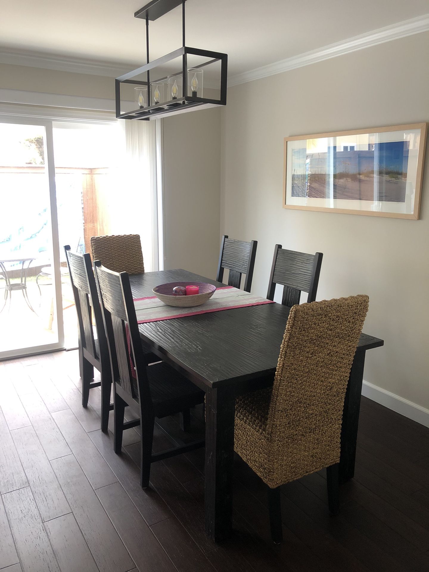 Z Gallerie Dark Brown Dining Table and Chairs