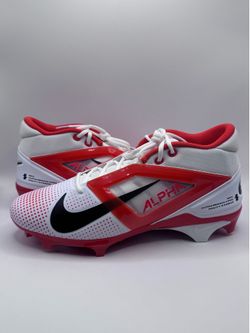 Nike Alpha Menace 4 Pro Football Cleats Mens 12 White Team Orange IB2507-107 New