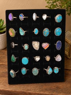 25 Turquoise .925 Sterling  Silver rings