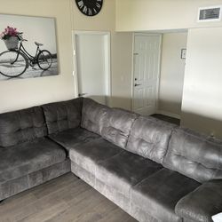 Gray Couch With Chaise Sectional