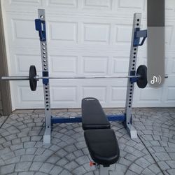 bench press squat rack 💪n weights
