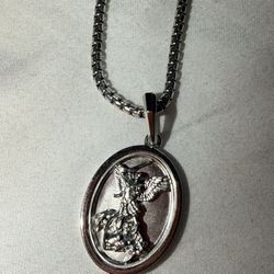 Jaxxon St. Michael Pendant With Chain.
