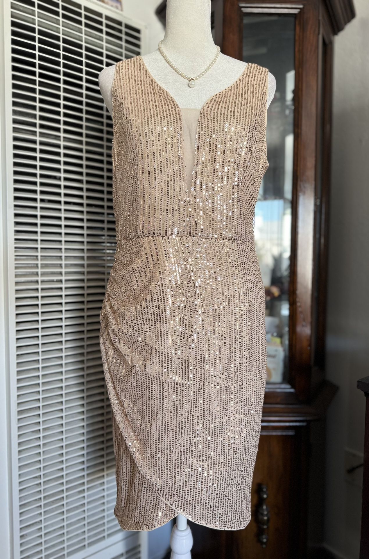 Sequinned Knee Dress