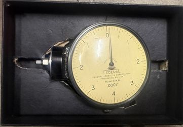 Federal Dial Indicator .0001” – Vintage USA Made, Machinist Tool