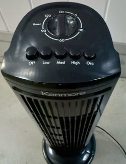 Kenmore Black Tower Fan with Timer