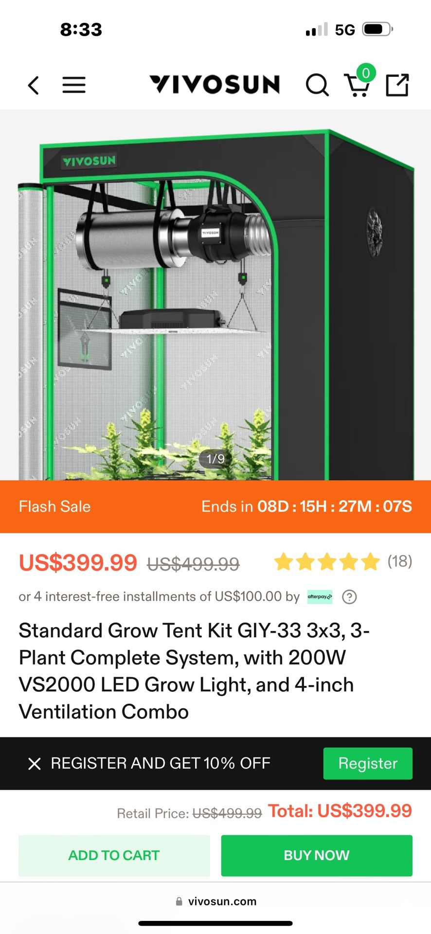 2-Vivosun Grow Tent Kits 3x3x6