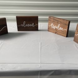Wood Table Numbers 
