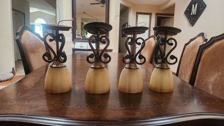 Set of 4 Wrought Iron Pendant Light Fixtures