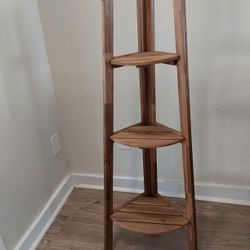 Handsome Corner Shelf For Plants And Knick Knacks