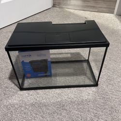 Top Fin 5 Gallon Aquarium/tank With Top Fin Pf10 Silenstream Power Filter