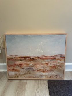 Modern framed hand-painted canvas wall art from Target