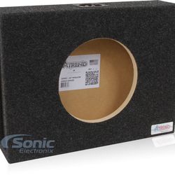 Empty Single 10" Sealed Shallow Subwoofer Enclosure - New