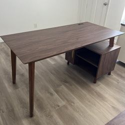 Mid Mod 60” Storage Desk