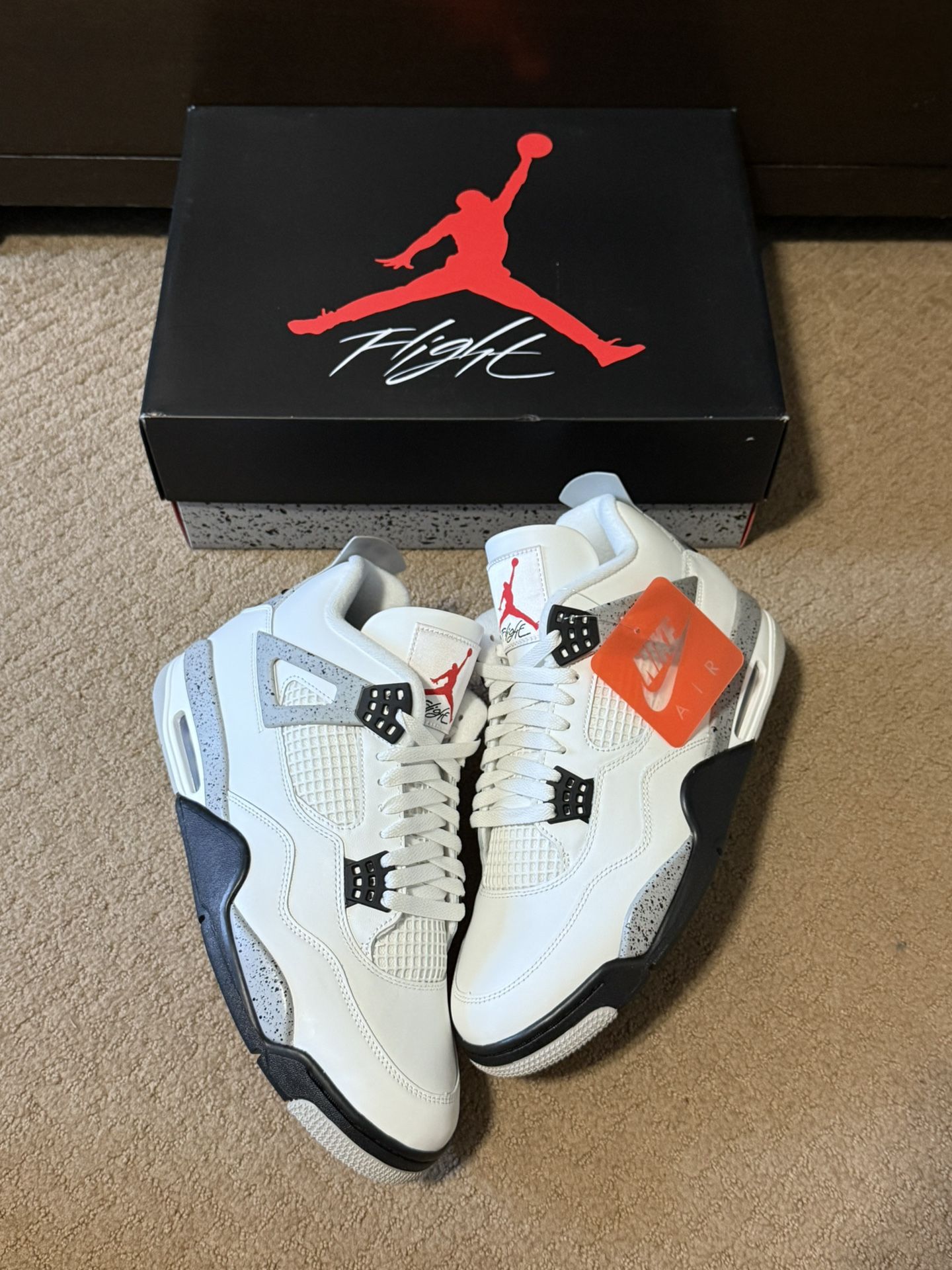 NEW Nike Air Jordan 4 Retro White Cement (2025) Size 12