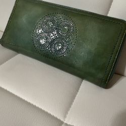Vintage Y2k Coach Perforated Op Art Wallet