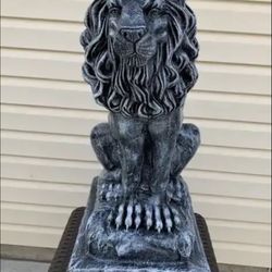 3 Foot Tall, Stone, Color, Lion Statue