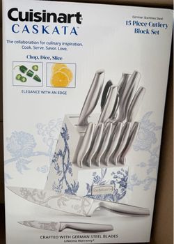 Cuisinart Caskata German Stainless Steel 15 Piece Knife Set NEW