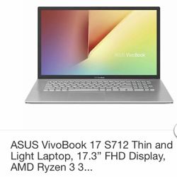 Asus Vivobook 17 S712 Thin Light Laptop New