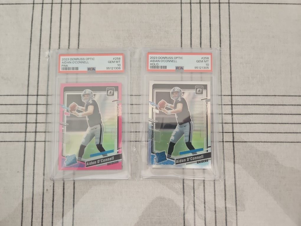 2023 Optic Aiden O'Connell Rated Rookie Pink And Holo Both PSA 10