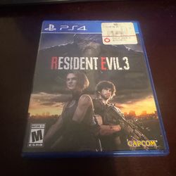 Resident evil 3 PS4 game
