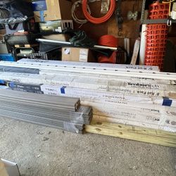Assorted timber tech deck railings