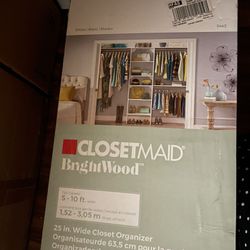 ClosetMaid BrightWood 5-ft to 10-ft W x 6.85-ft H White Wood Closet Kit