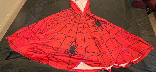 Womens Halloween spider man poncho costume
